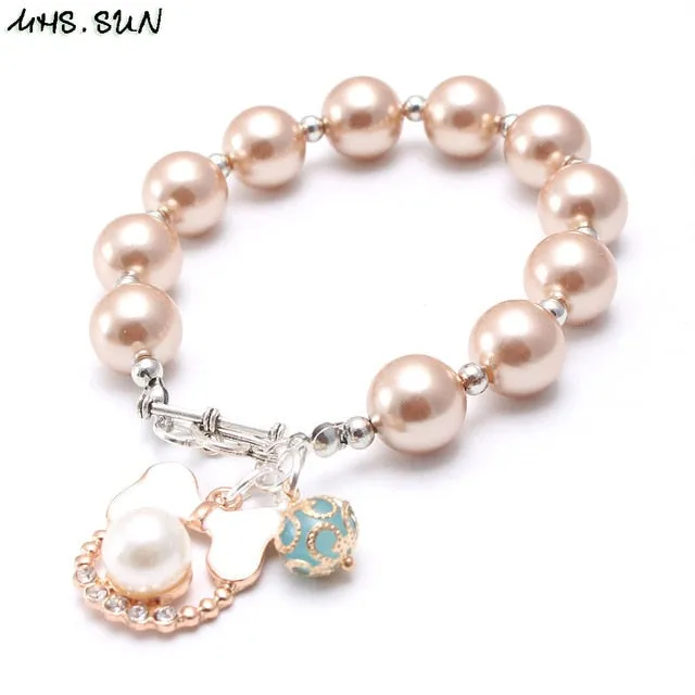 Mixed Girls Baby Beads Bracelets Bangles