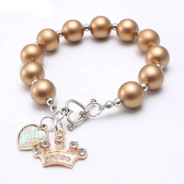Mixed Girls Baby Beads Bracelets Bangles