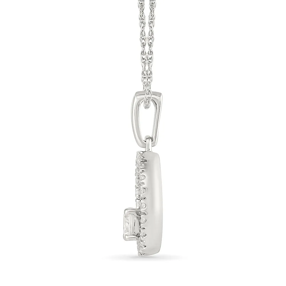 Modern Classic Diamond Circle Pendant
