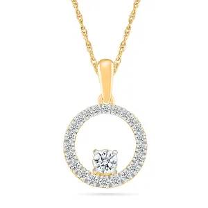 Modern Classic Diamond Circle Pendant