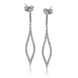 Modern Diamond Drop Earrings