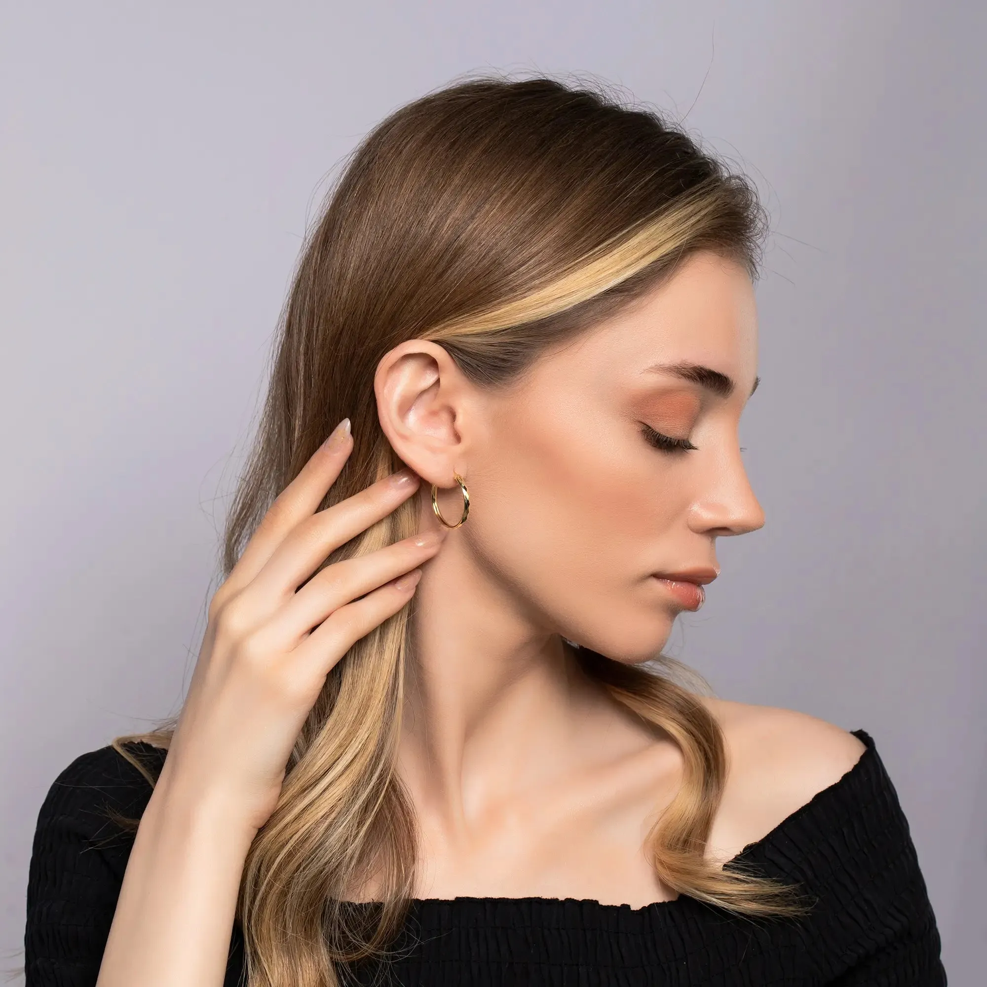 Modern Hoop Earrings