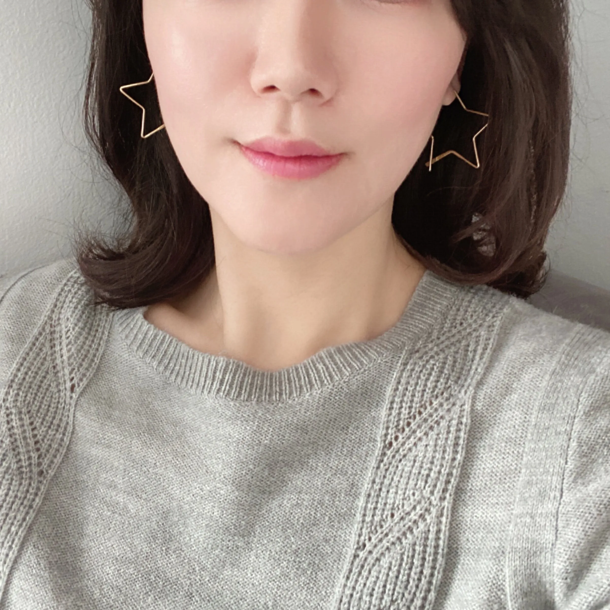 Modern Stainless Steel Star Hoops