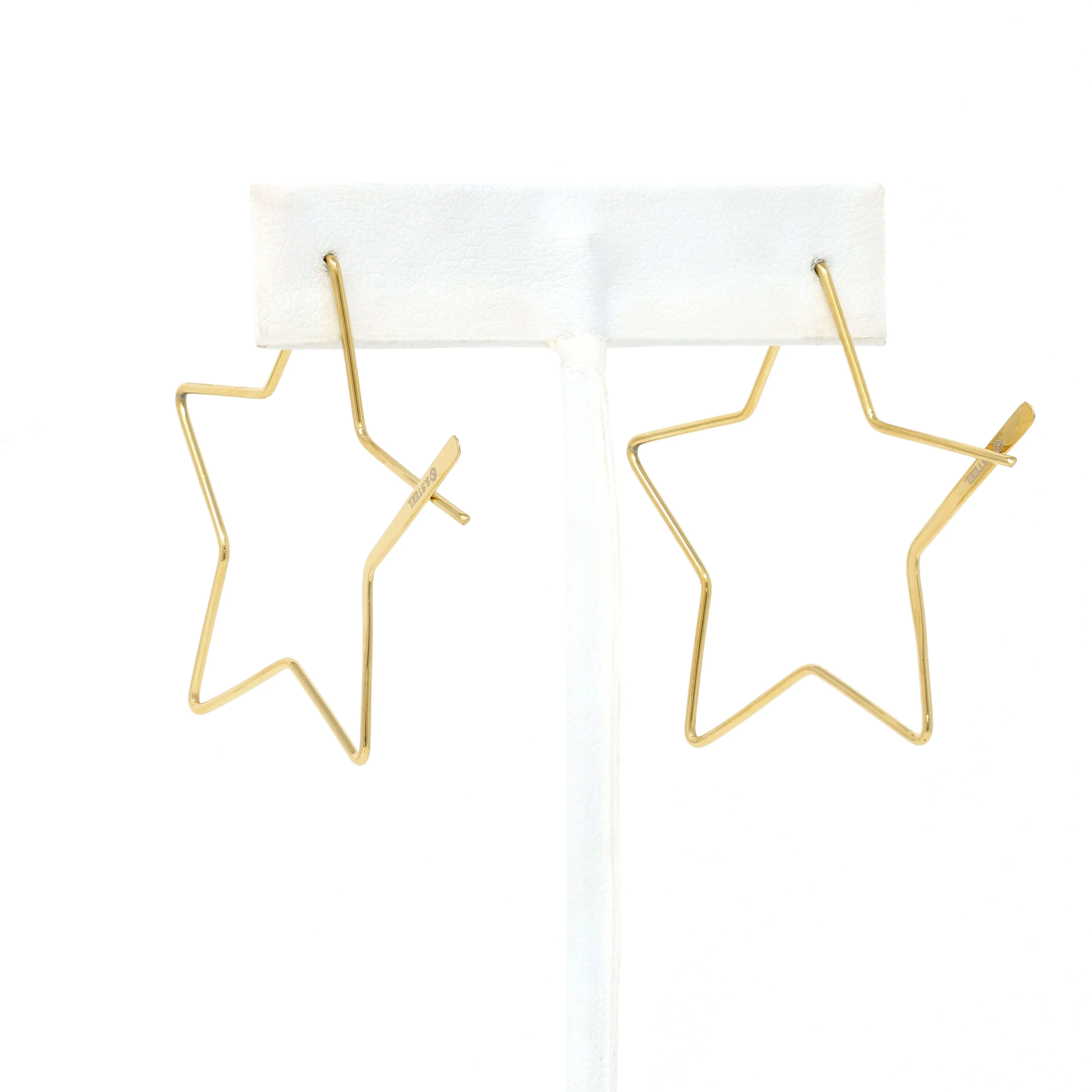 Modern Stainless Steel Star Hoops