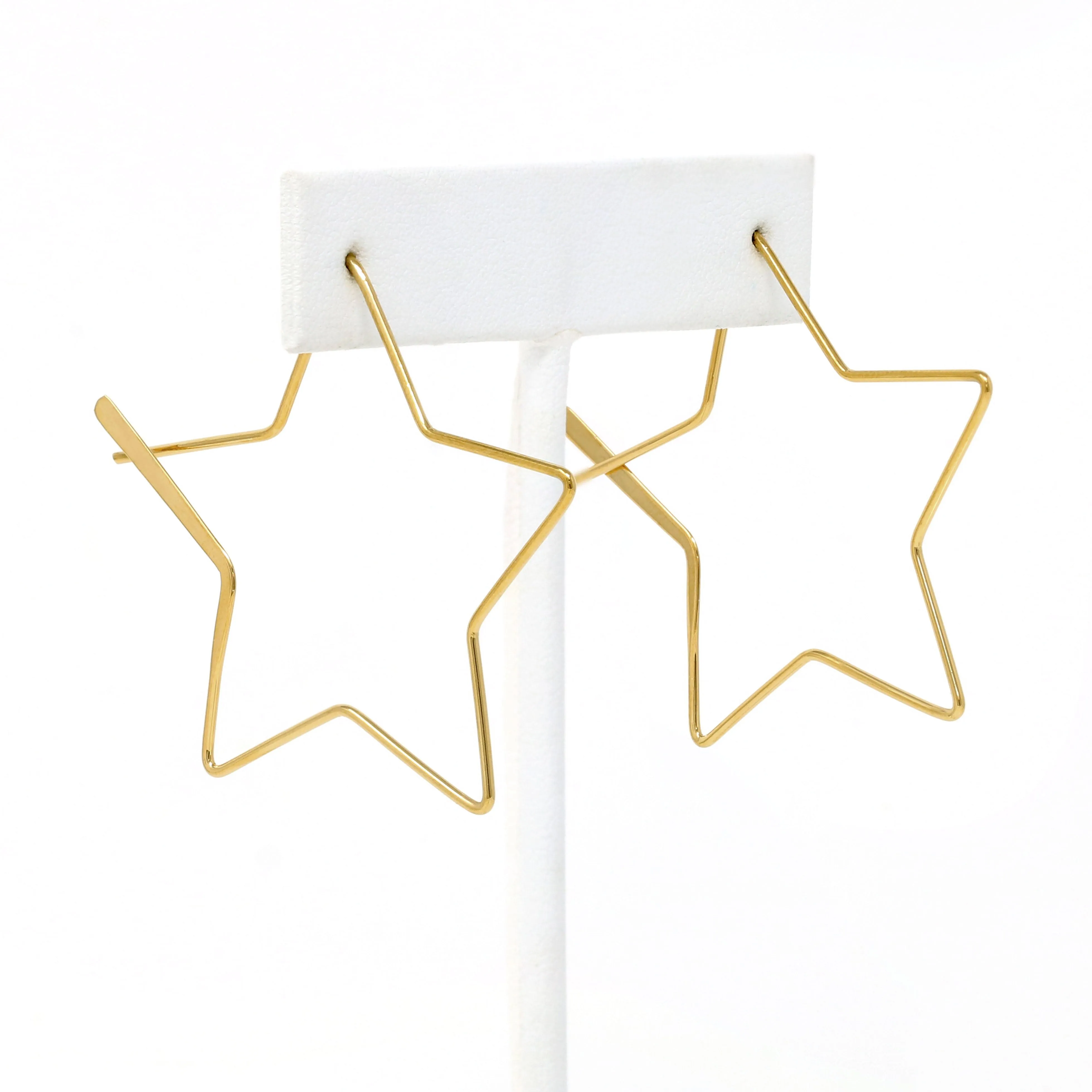 Modern Stainless Steel Star Hoops