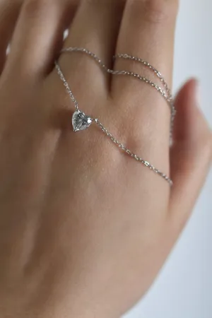 Moissanite Heart Necklace