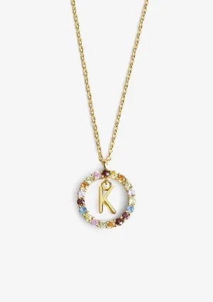 Necklace Iniziale Letter K Gold