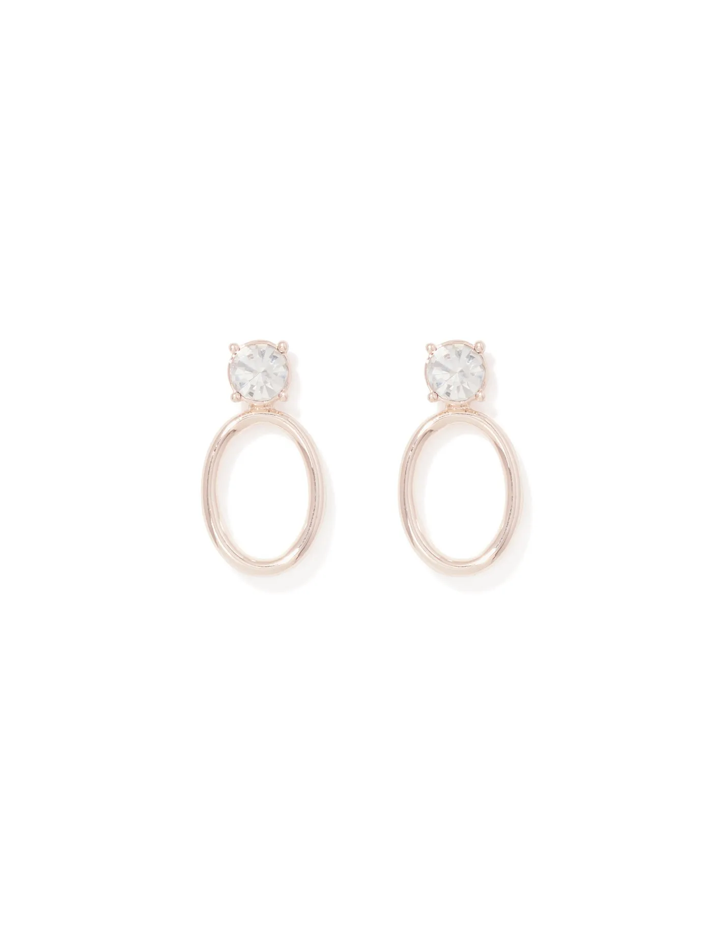 Orly Stone Oval Hoop Earrings