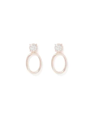 Orly Stone Oval Hoop Earrings