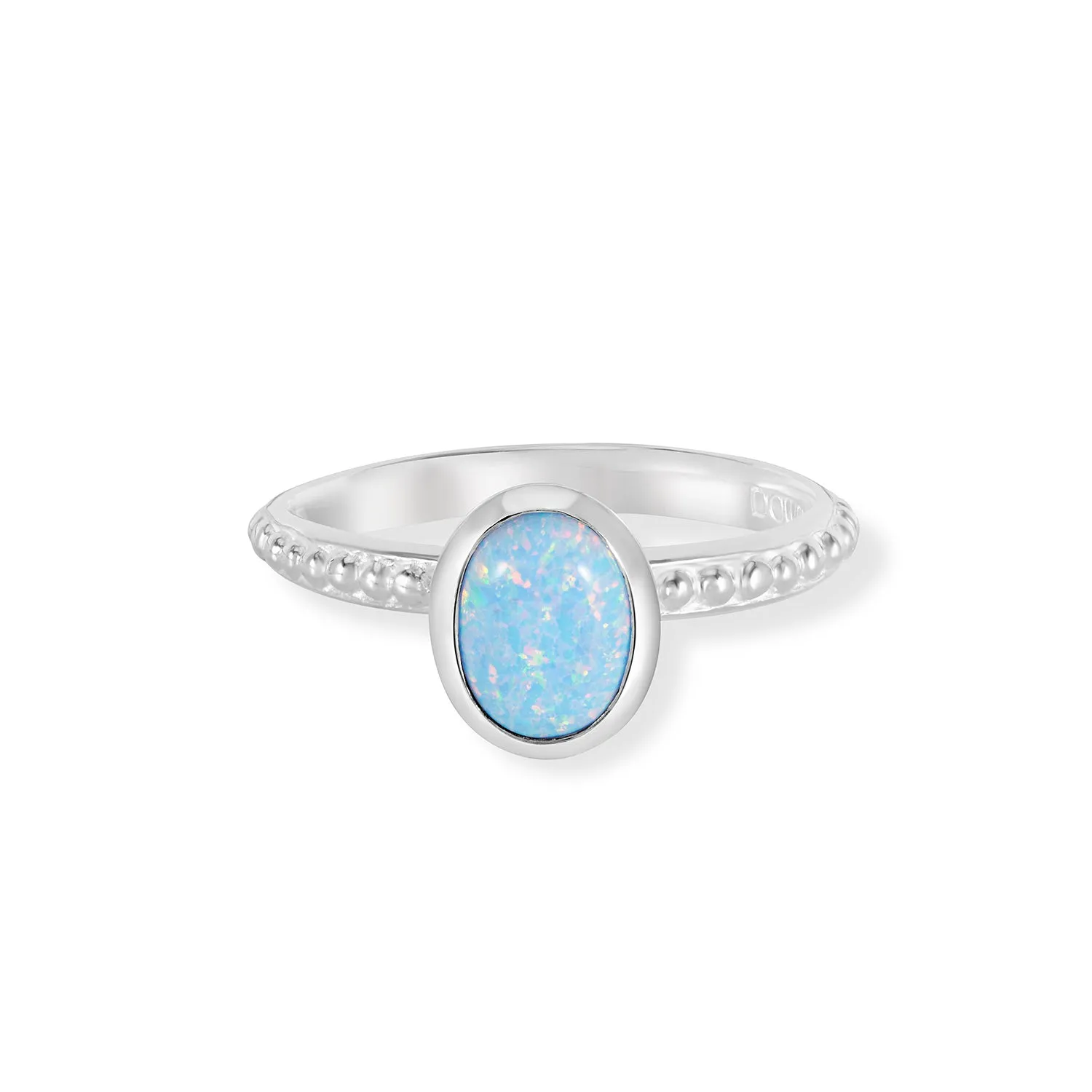Oval Opal Granular Dotty Twinkle Ring