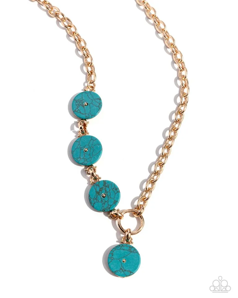Paparazzi Necklace ~ Savory Stone - Gold