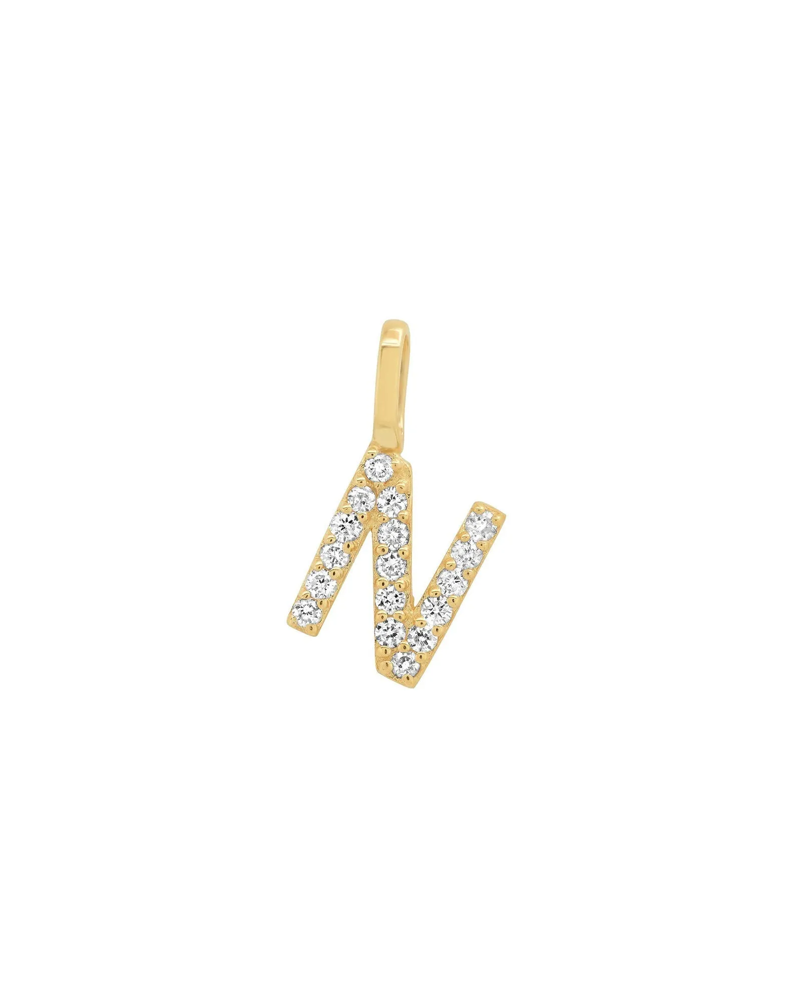 Pavé Diamond Monogram Pendant