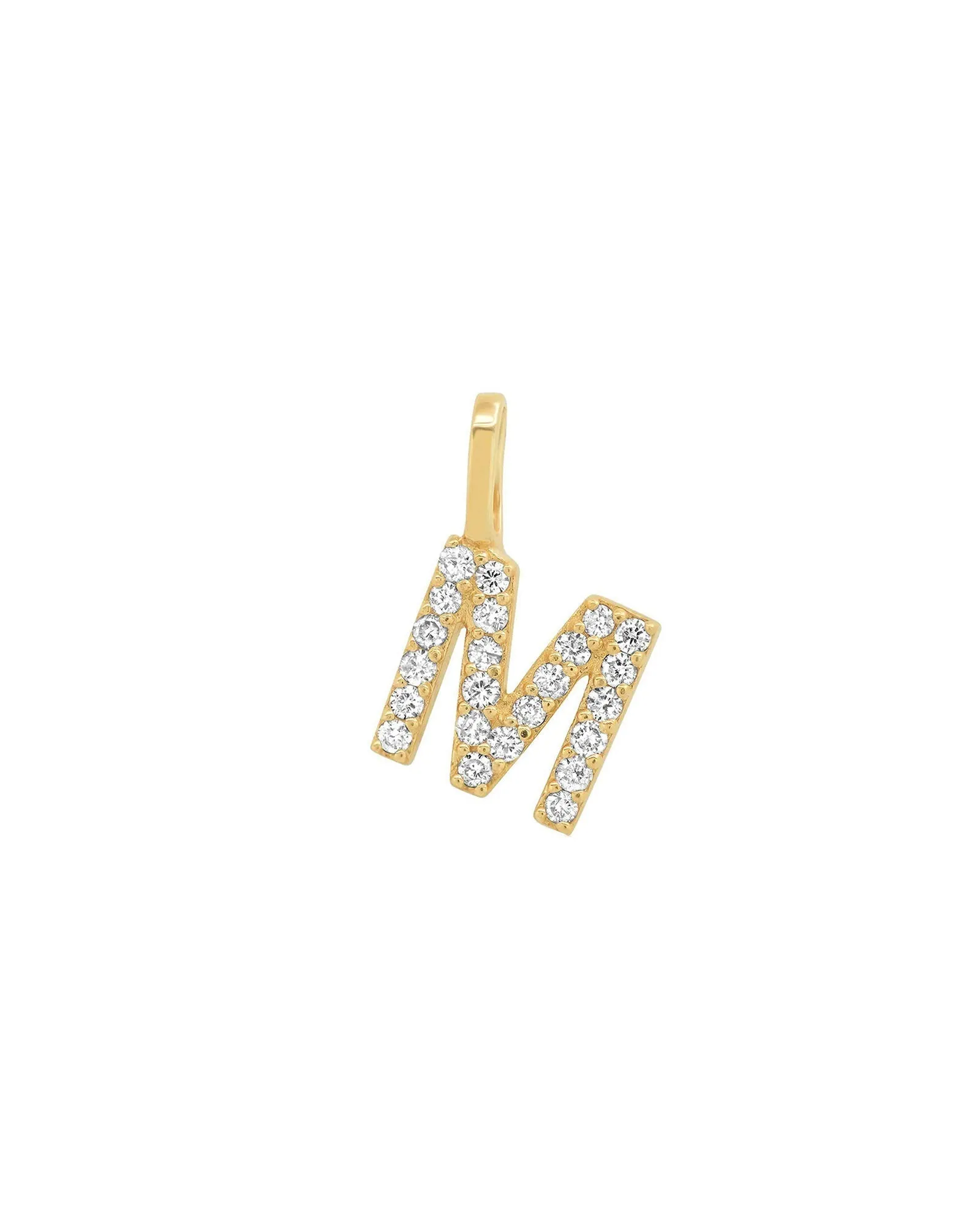 Pavé Diamond Monogram Pendant
