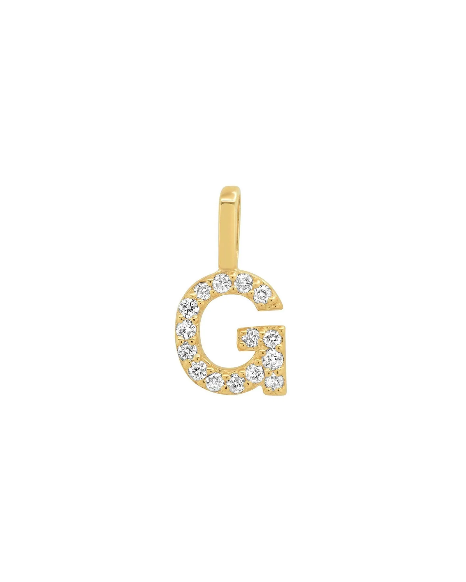 Pavé Diamond Monogram Pendant