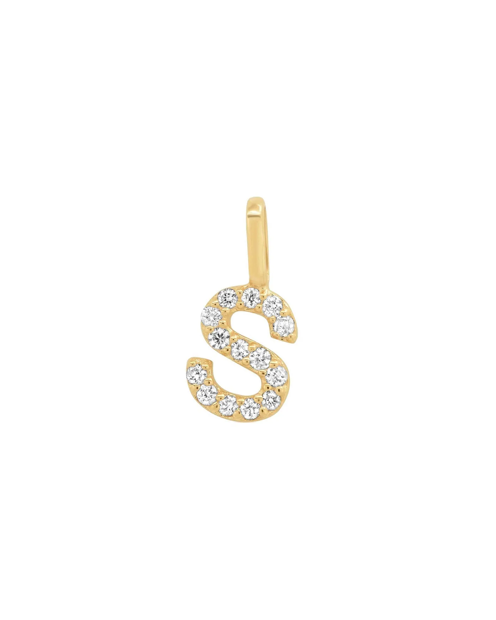 Pavé Diamond Monogram Pendant