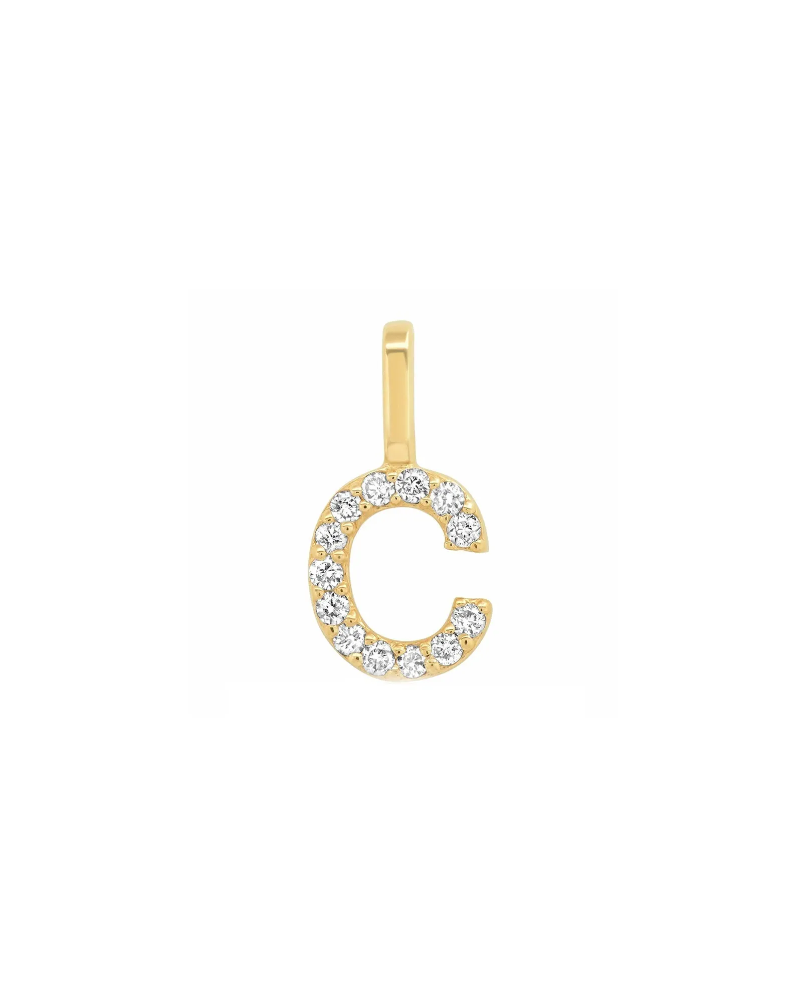 Pavé Diamond Monogram Pendant