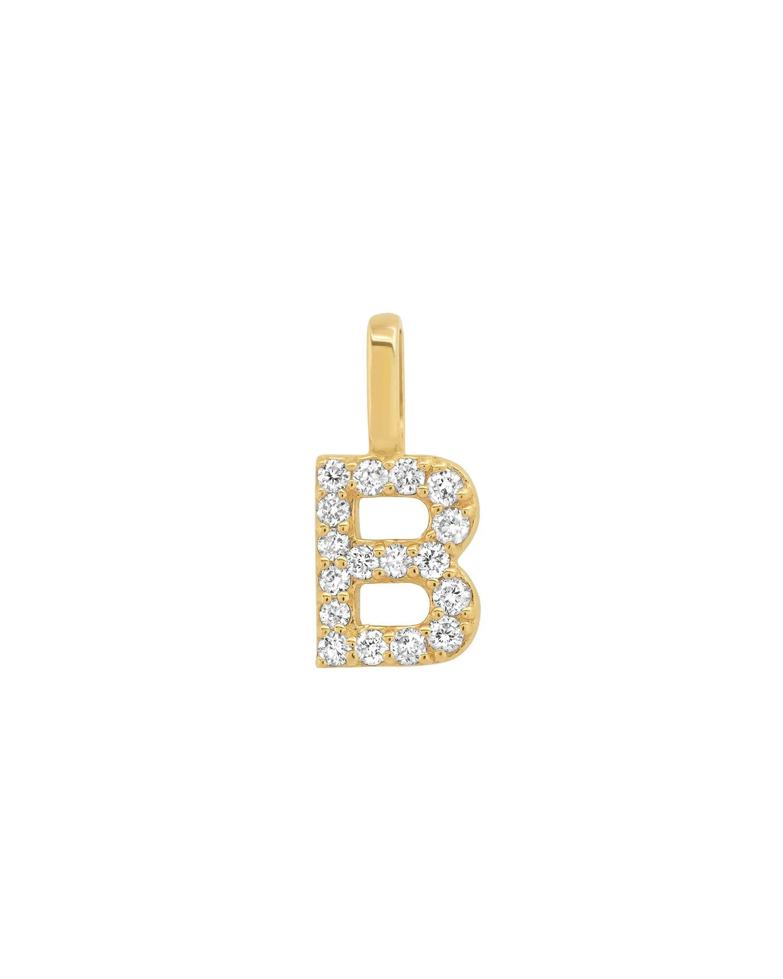 Pavé Diamond Monogram Pendant