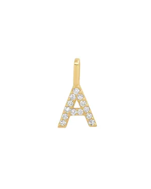 Pavé Diamond Monogram Pendant