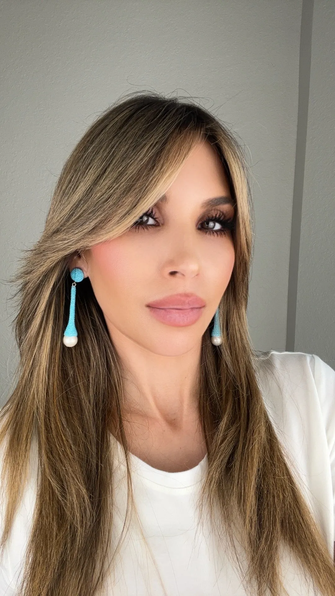 Pearl Crystal Drop Earrings
