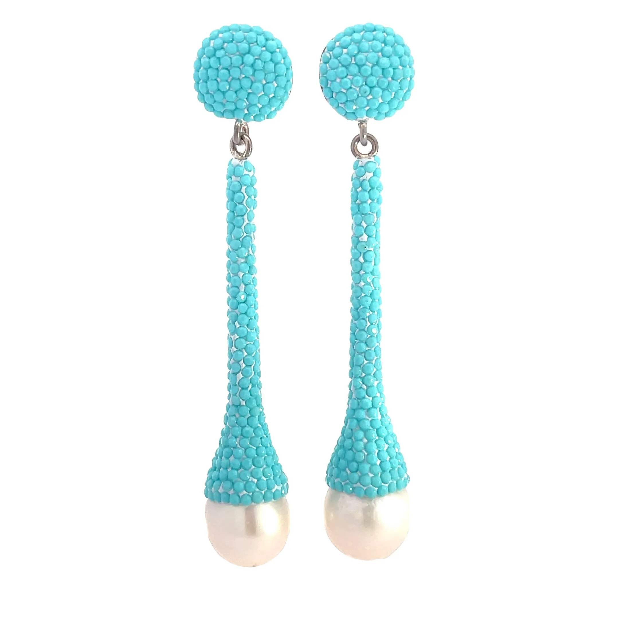 Pearl Crystal Drop Earrings