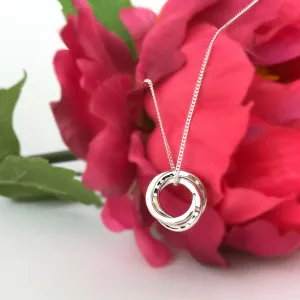 Personalised Medium Russian Rings Pendant - SPP2510