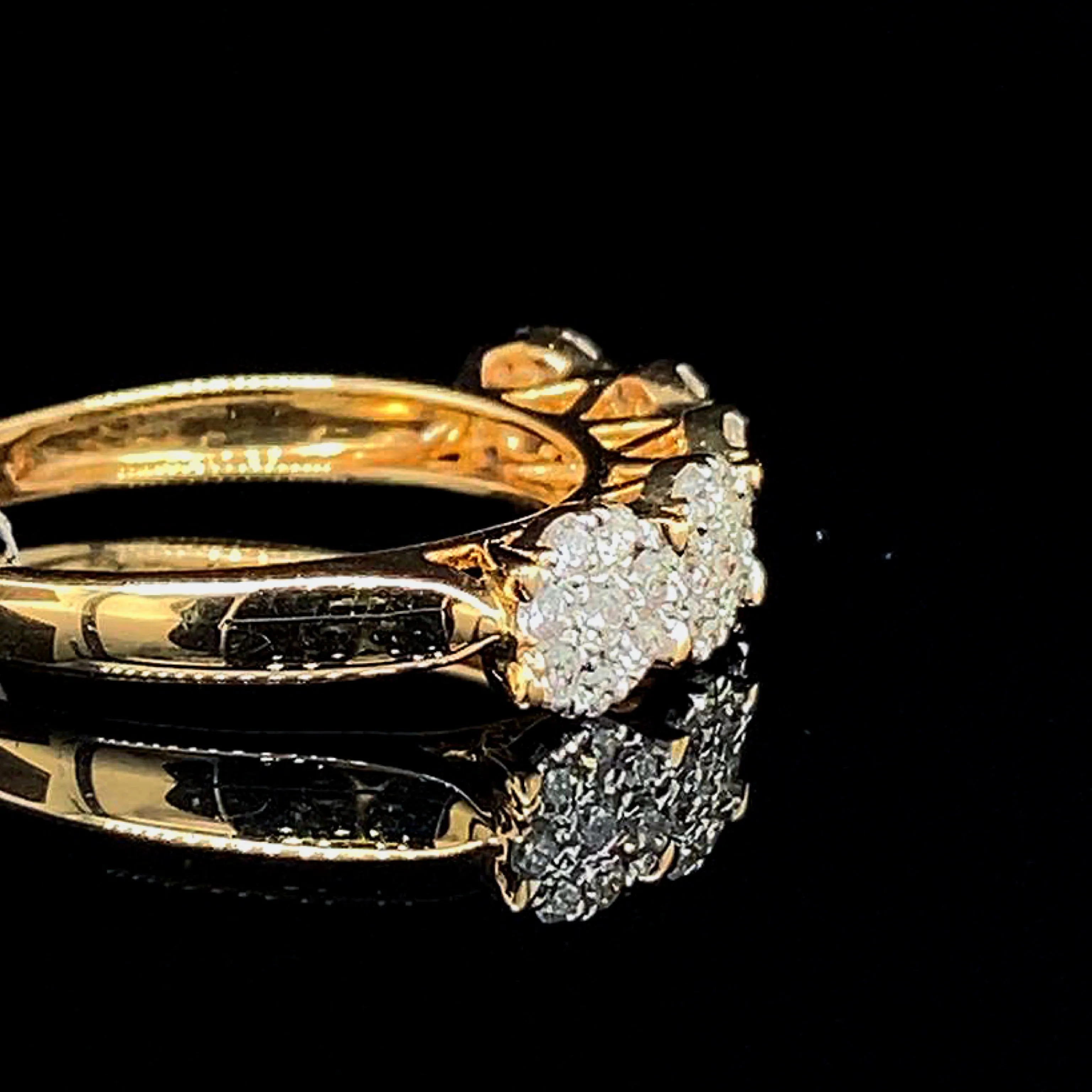 PREORDER | Golden Classic Round Half Eternity Diamond Ring 14kt
