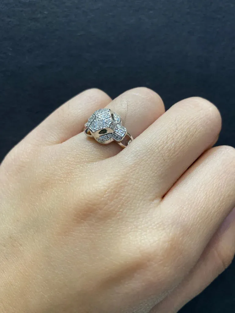 PREORDER | Panther Paved Diamond Ring 14kt
