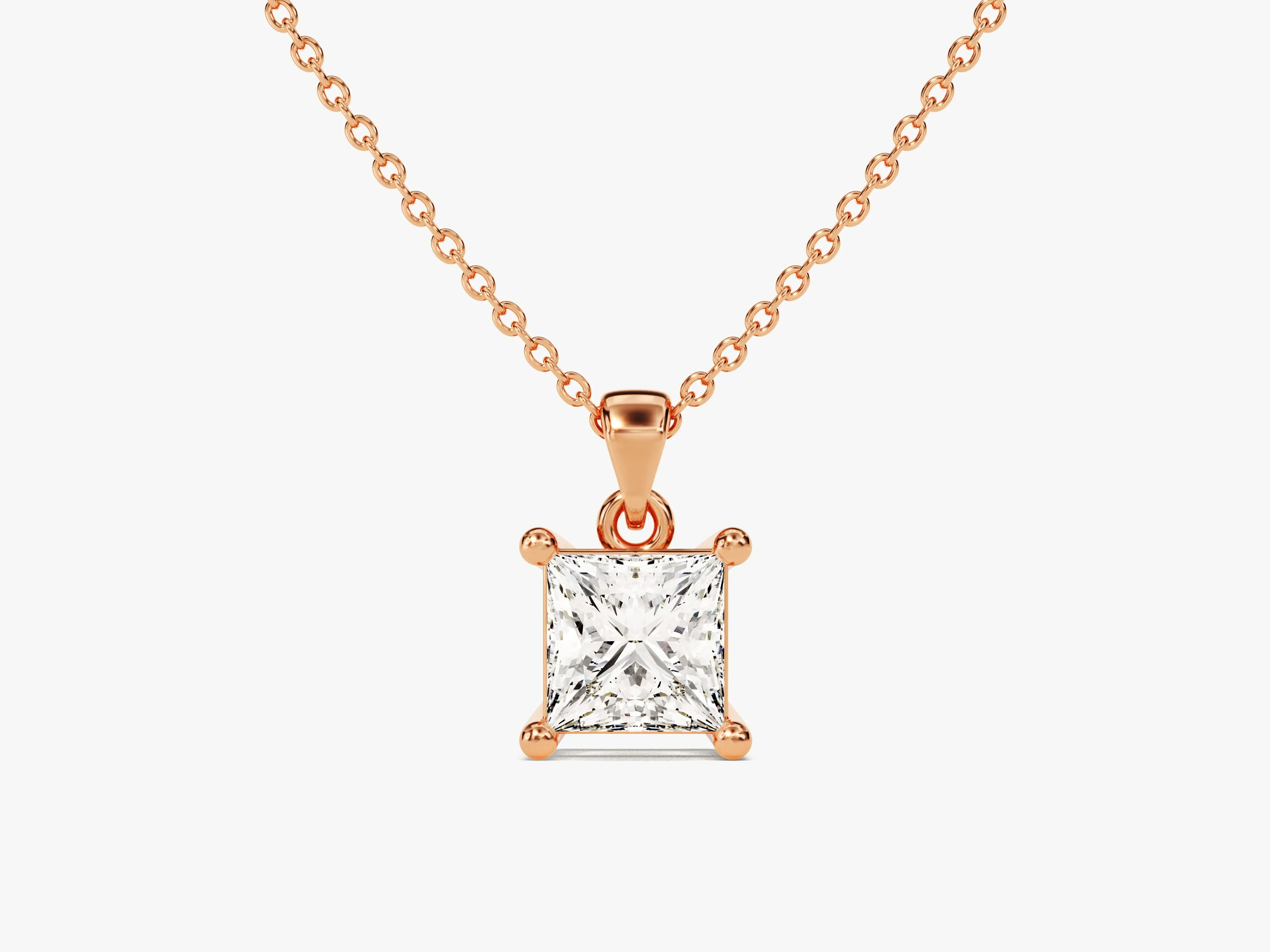 Princess Cut Moissanite Solitaire Pendant (0.50 CT)