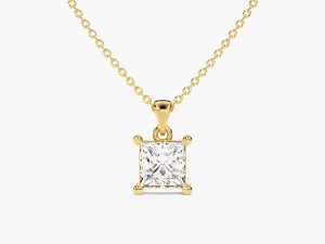 Princess Cut Moissanite Solitaire Pendant (0.50 CT)