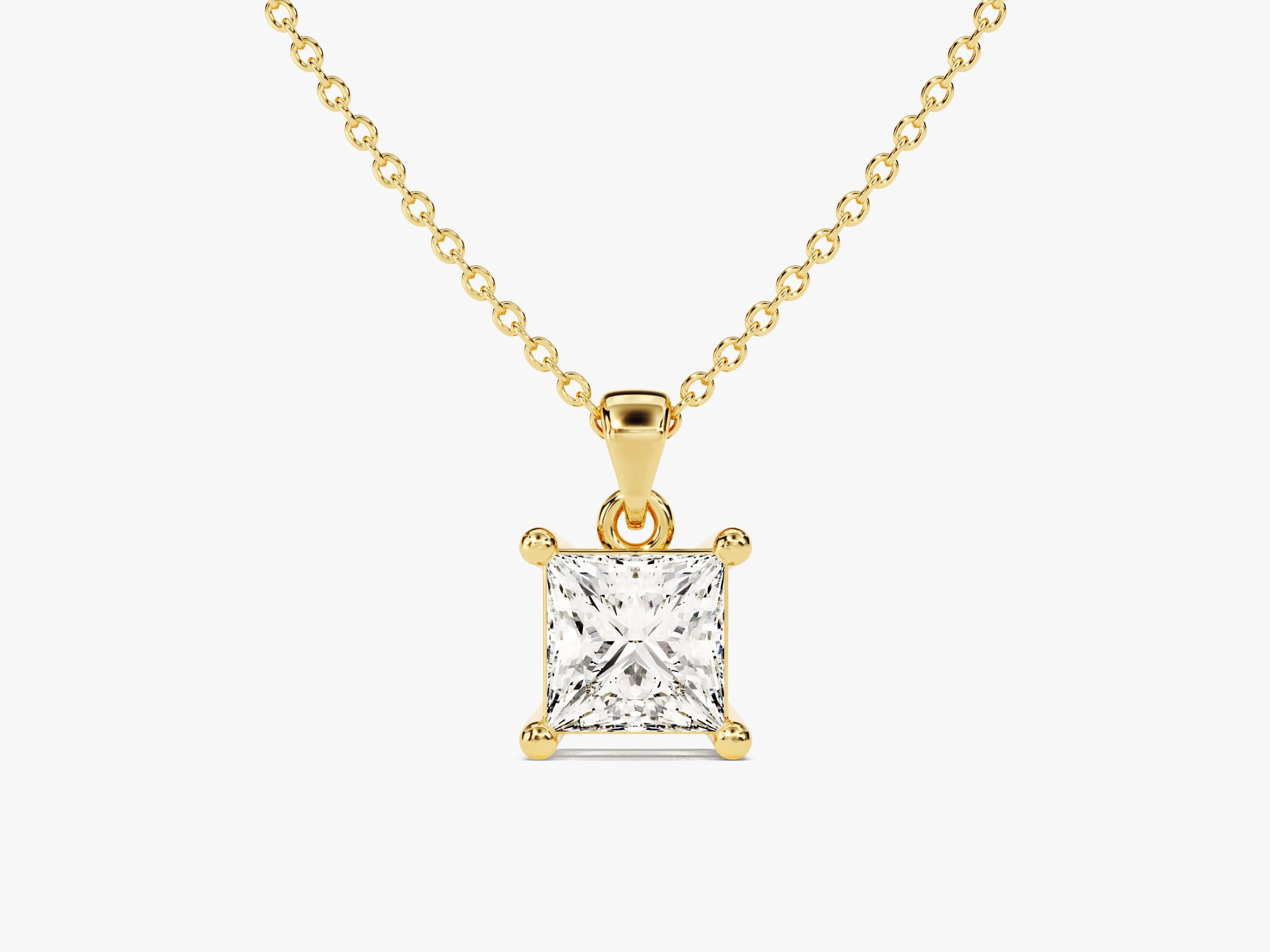 Princess Cut Moissanite Solitaire Pendant (0.50 CT)