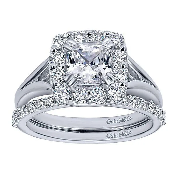 Prong Set Diamond Wedding Band .27Cttw 14K White Gold 143B