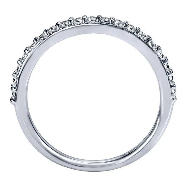 Prong Set Diamond Wedding Band .27Cttw 14K White Gold 143B