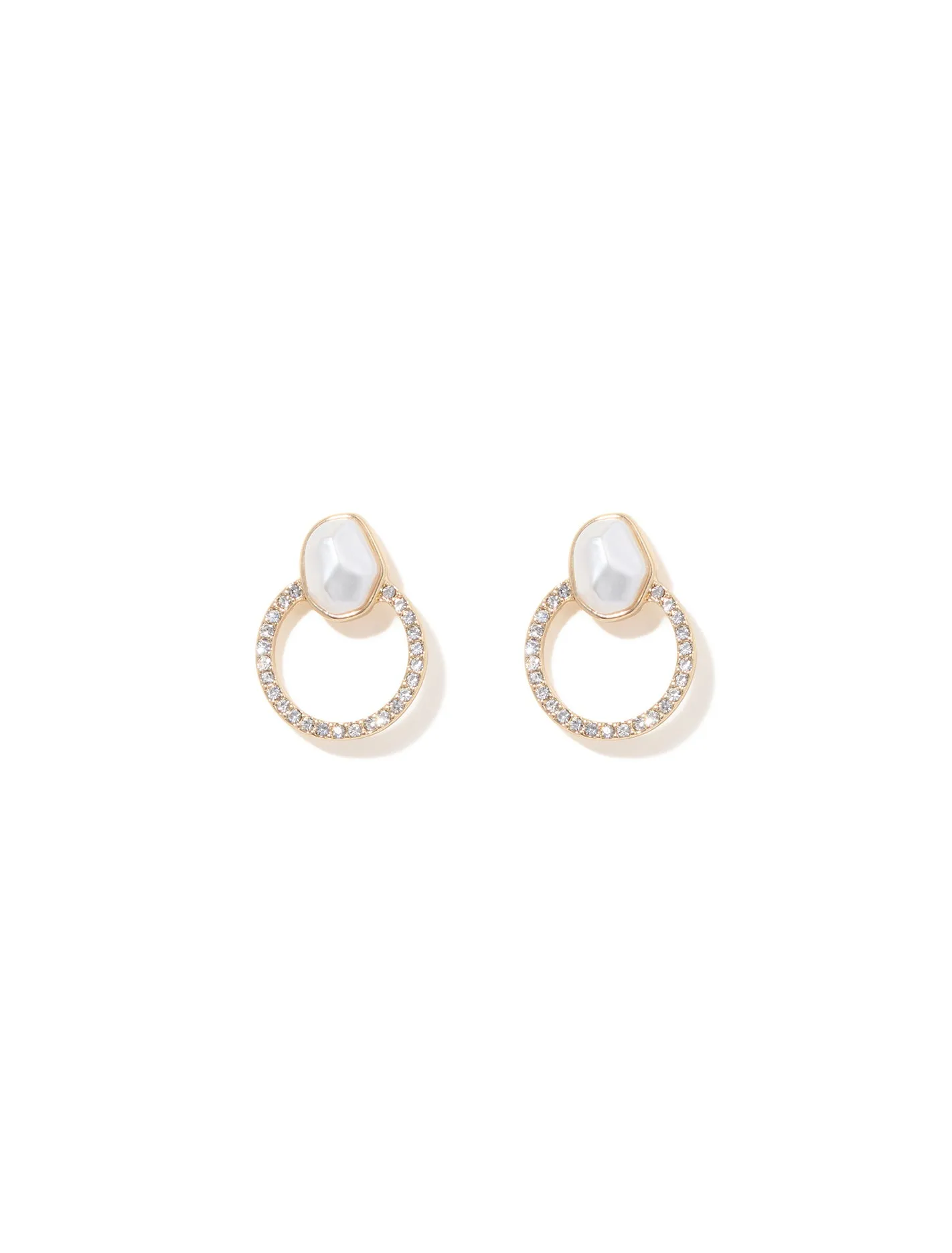Regan Round Pearl & Stone Earrings
