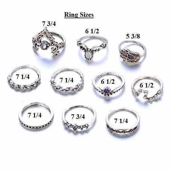 Retro Elegance Layered Ring Ensemble