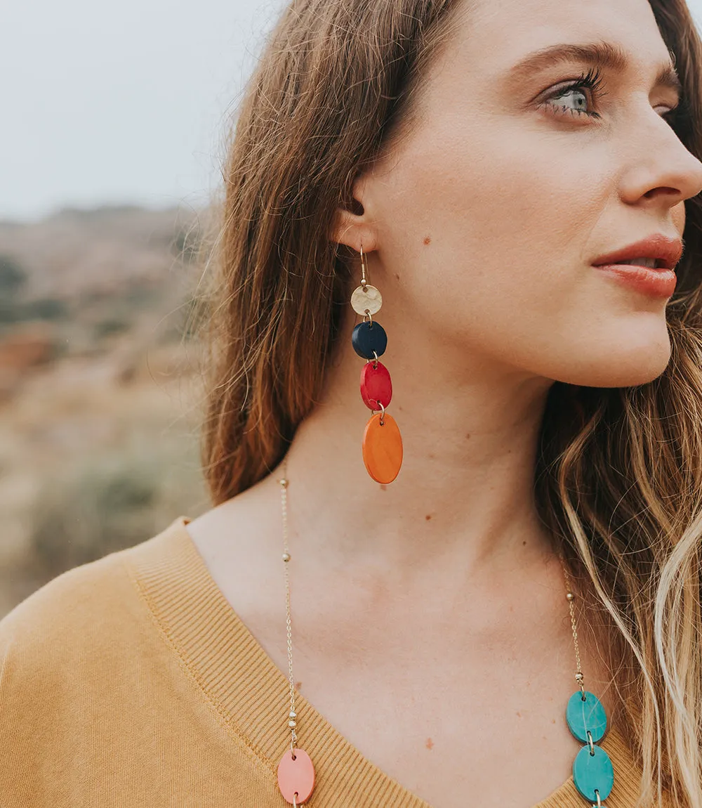 Ria Earrings Multi Drop