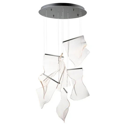 Rinkle 6-Light LED Multi-Pendant, 2,000 Lumens, 25W, 3000K CCT, 120V, Polished Chrome, French Gold or Brushed Gunmetal Finish