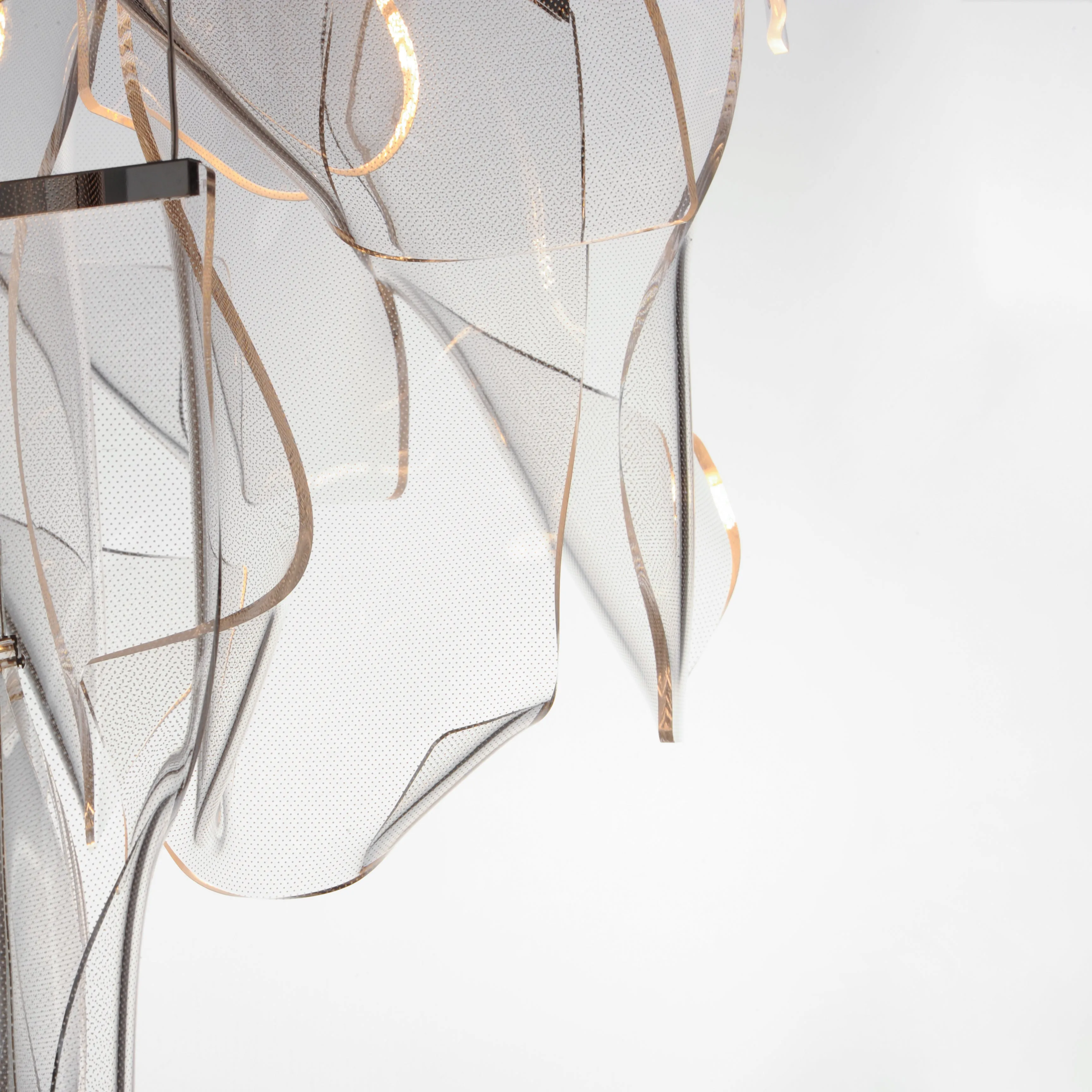 Rinkle 6-Light LED Multi-Pendant, 2,000 Lumens, 25W, 3000K CCT, 120V, Polished Chrome, French Gold or Brushed Gunmetal Finish