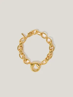 Round Link Chain Bracelet | Gold