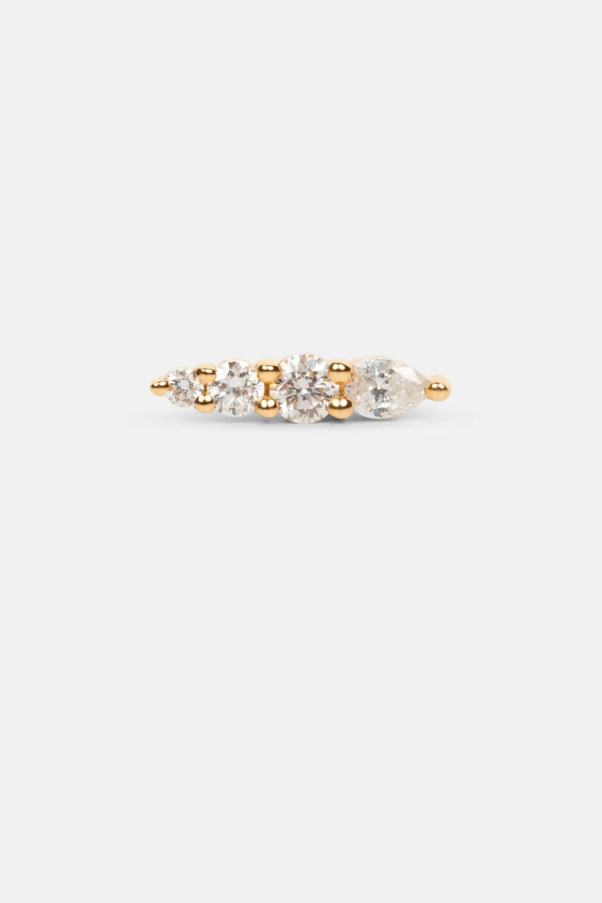 Row Stud | Yellow Gold