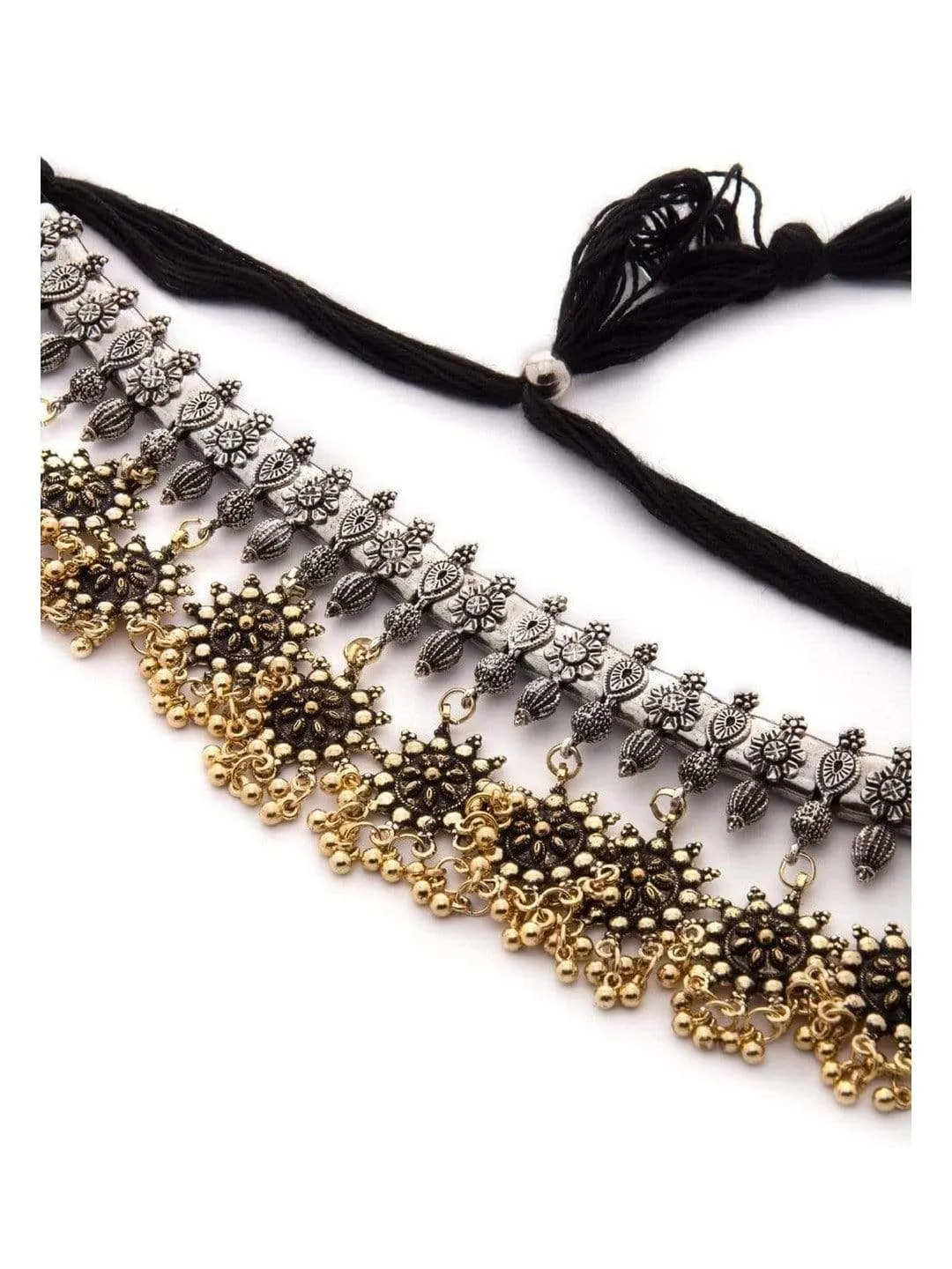 Rubans Gold-Toned Alloy Oxidised Necklace