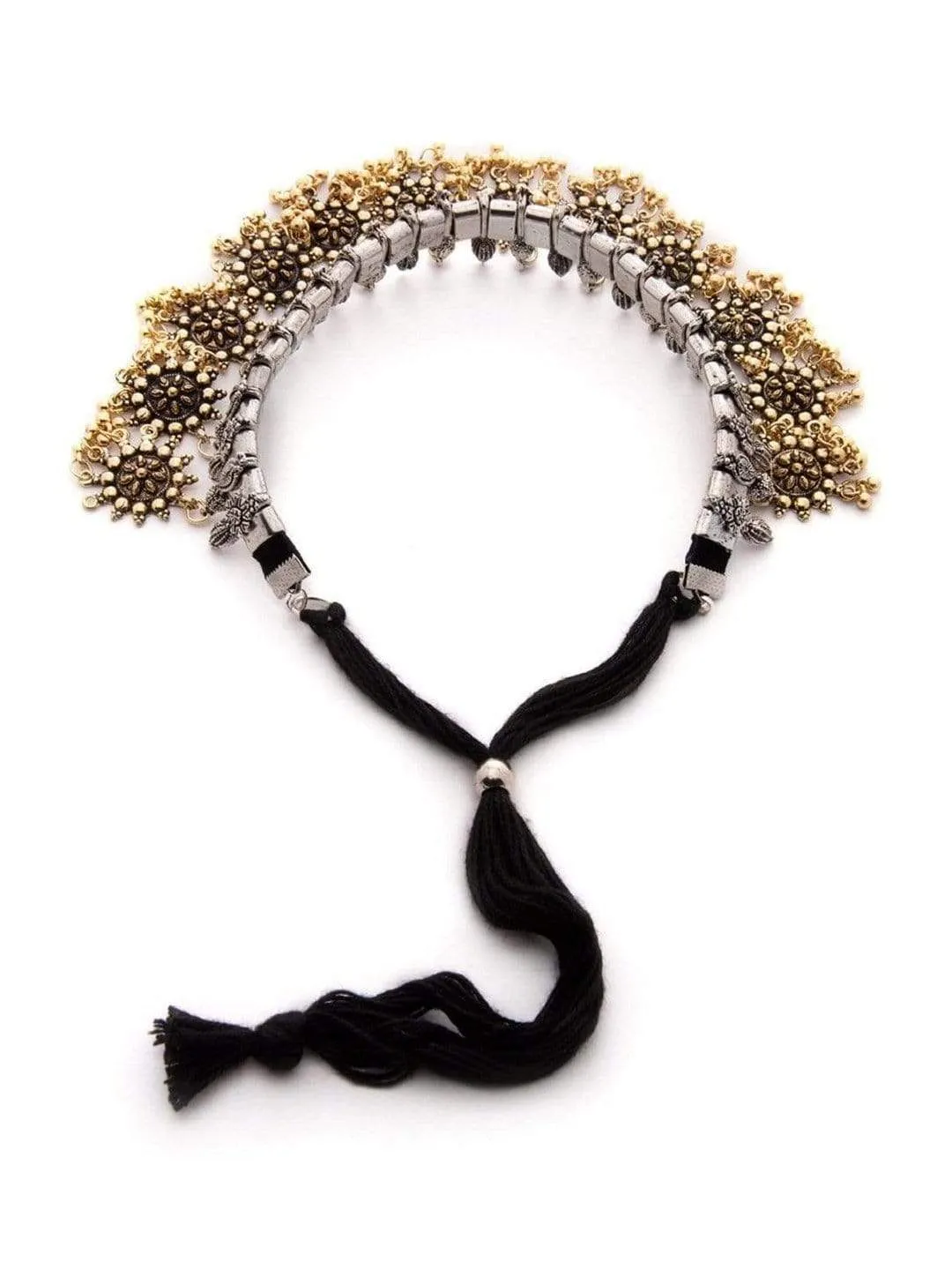 Rubans Gold-Toned Alloy Oxidised Necklace