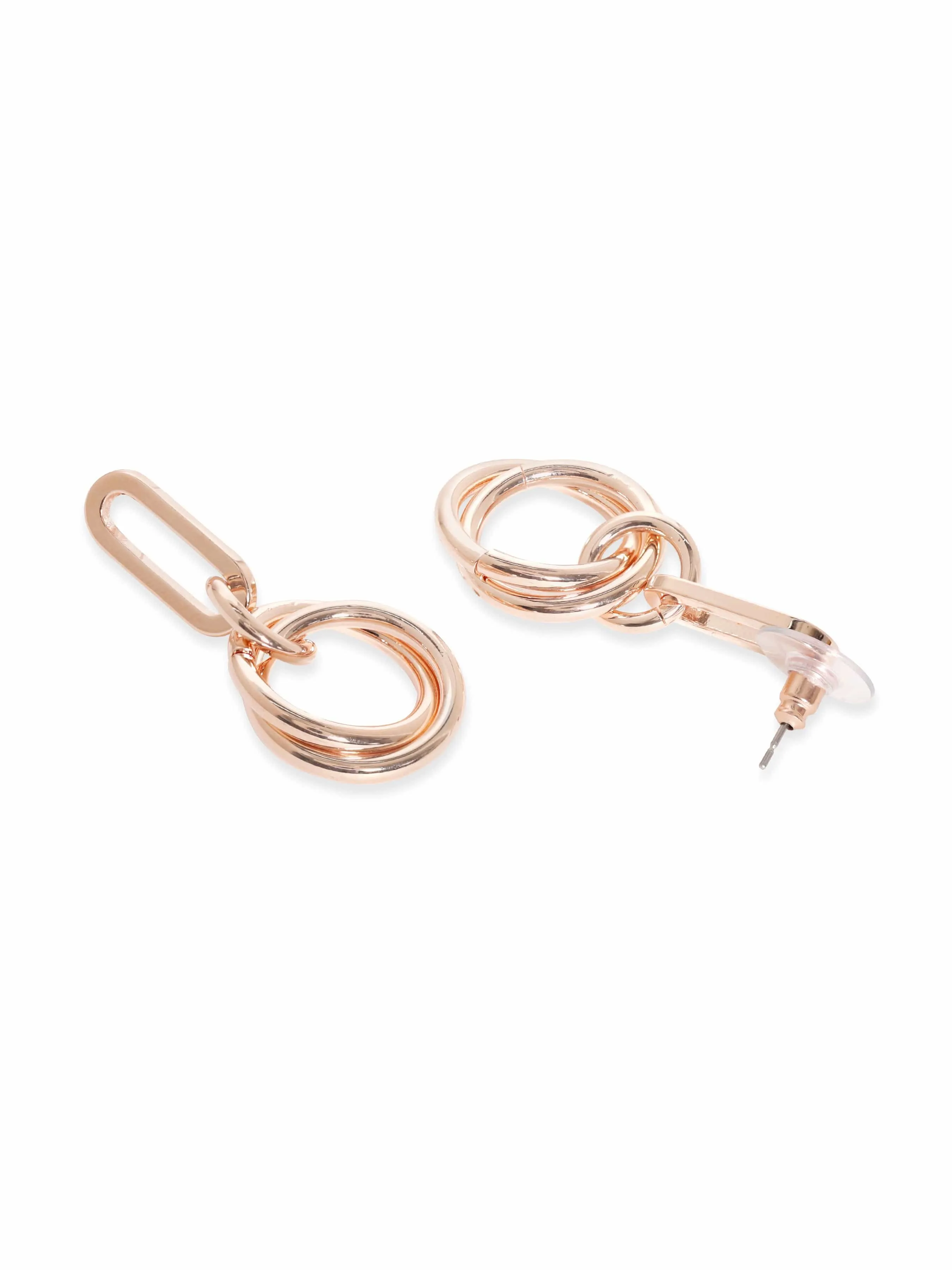 Rubans Voguish Rose Gold Minimal Dangle Earring