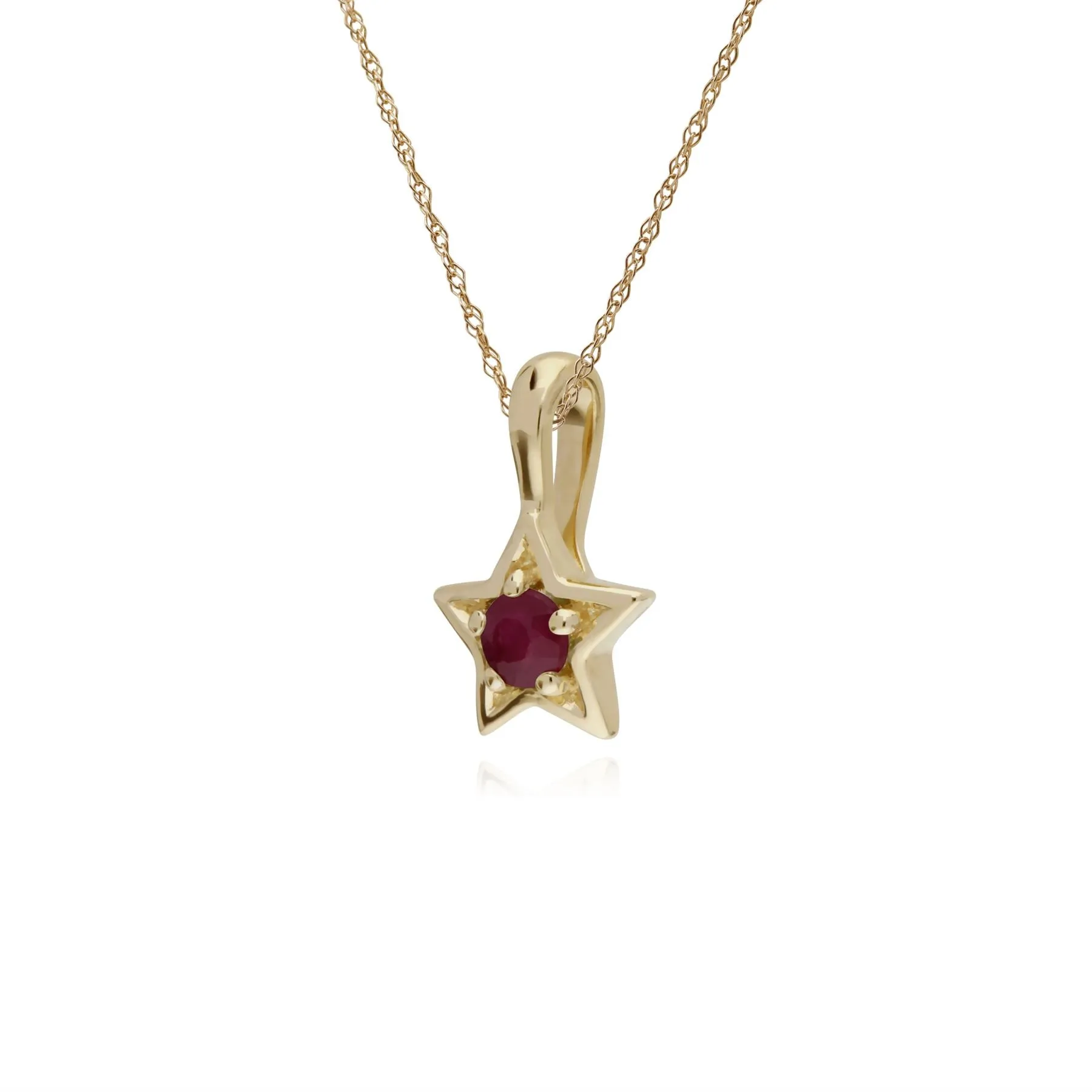 Rubin Stern Halskette in 9ct Gelb Gold