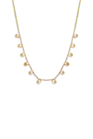 Scattered Stars Demi Necklace with Freshwater Pearls