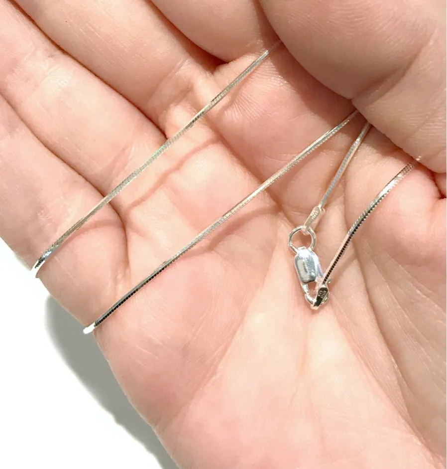 Shiny Silver Octagon Chain