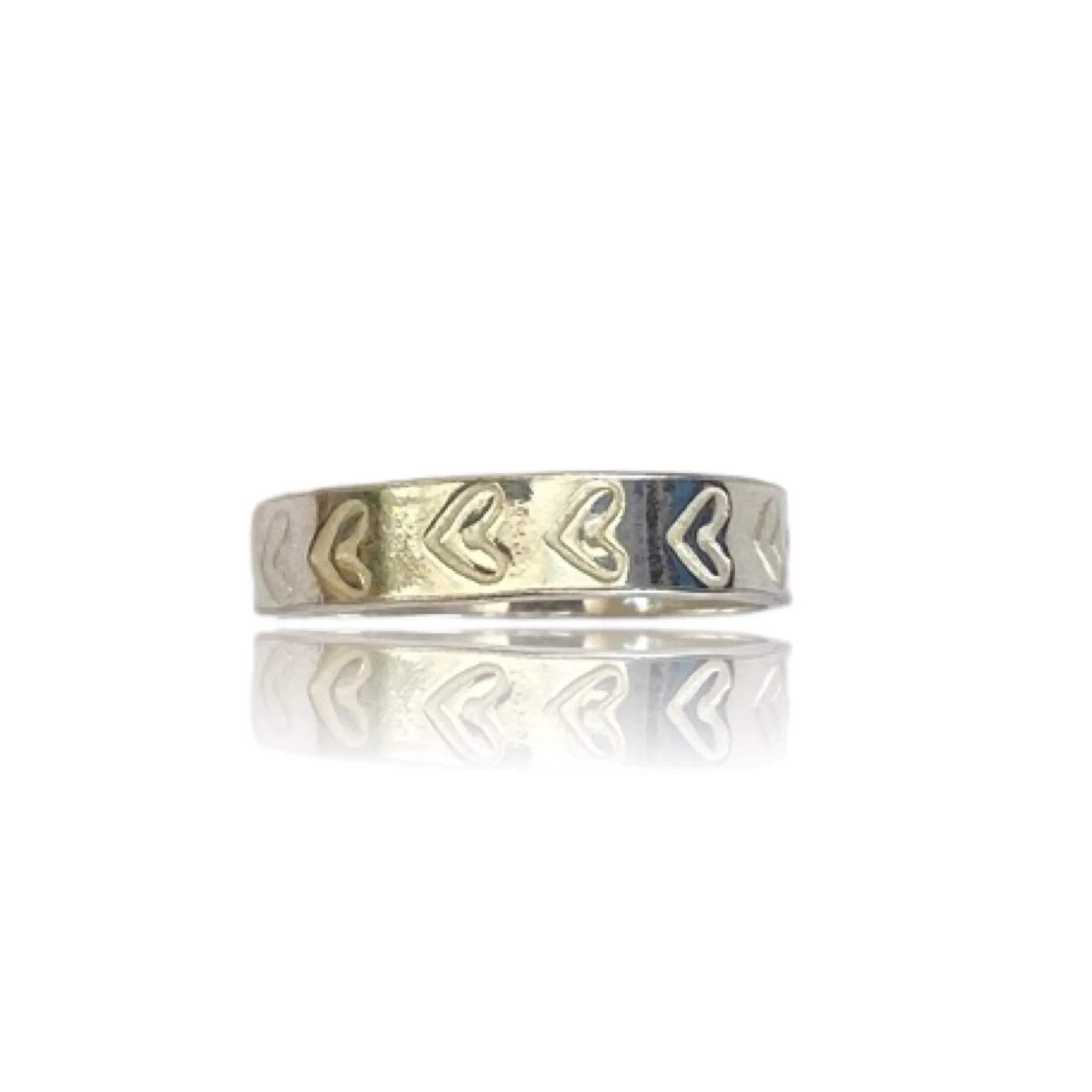 Silver Heart Friendship Ring