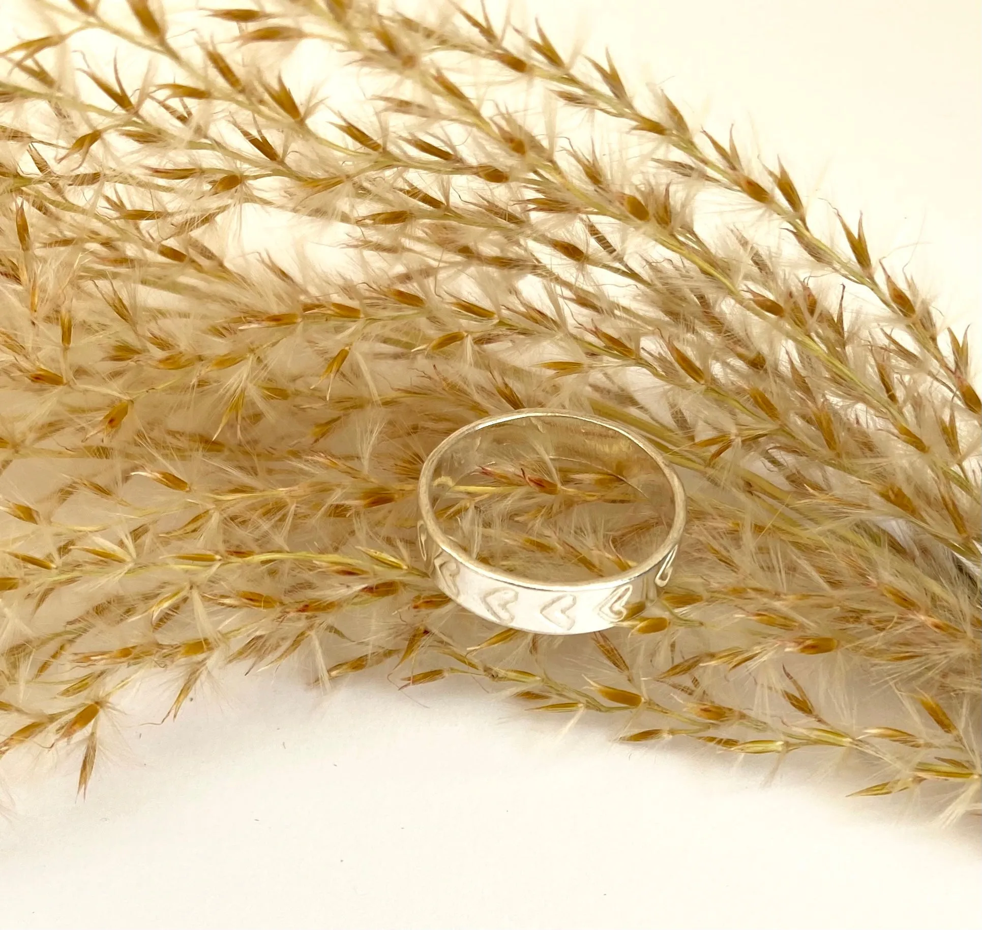 Silver Heart Friendship Ring