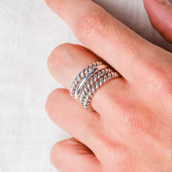 Silver Twist Ring