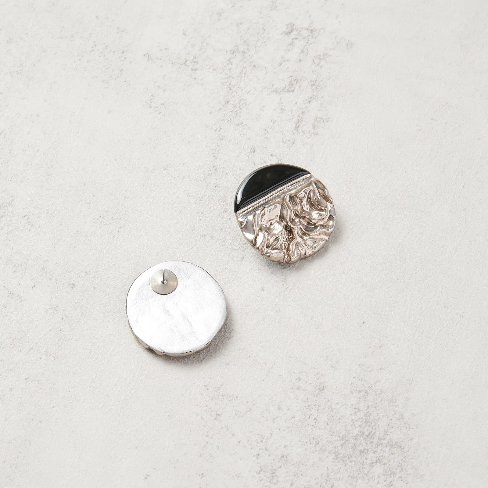 Special Effects, Ceramic, Plate Earring in Dark Rose Platinum