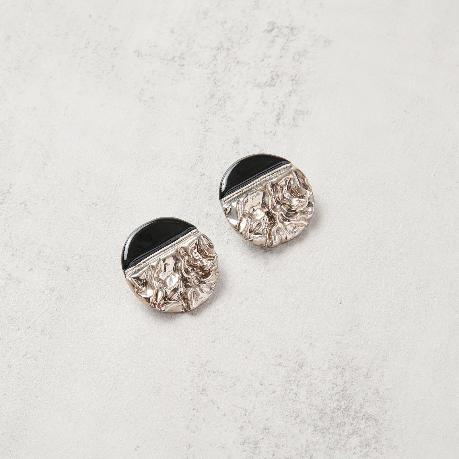Special Effects, Ceramic, Plate Earring in Dark Rose Platinum